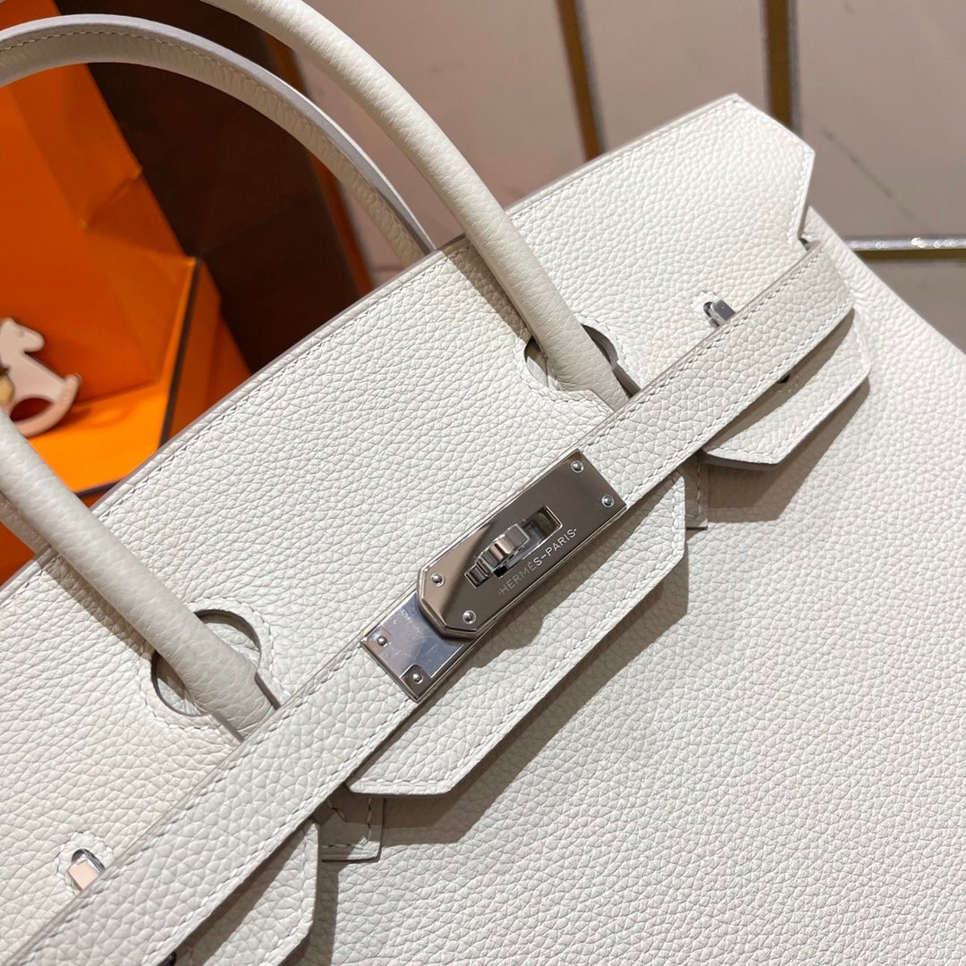 HM BIRKIN 30CM CREAMY WHITE TOGO LEATHER SILVER HARDWARE - Image 15