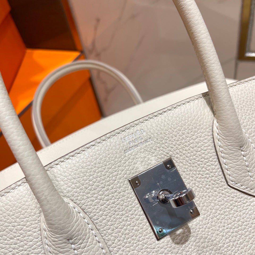 HM BIRKIN 30CM CREAMY WHITE TOGO LEATHER SILVER HARDWARE - Image 16