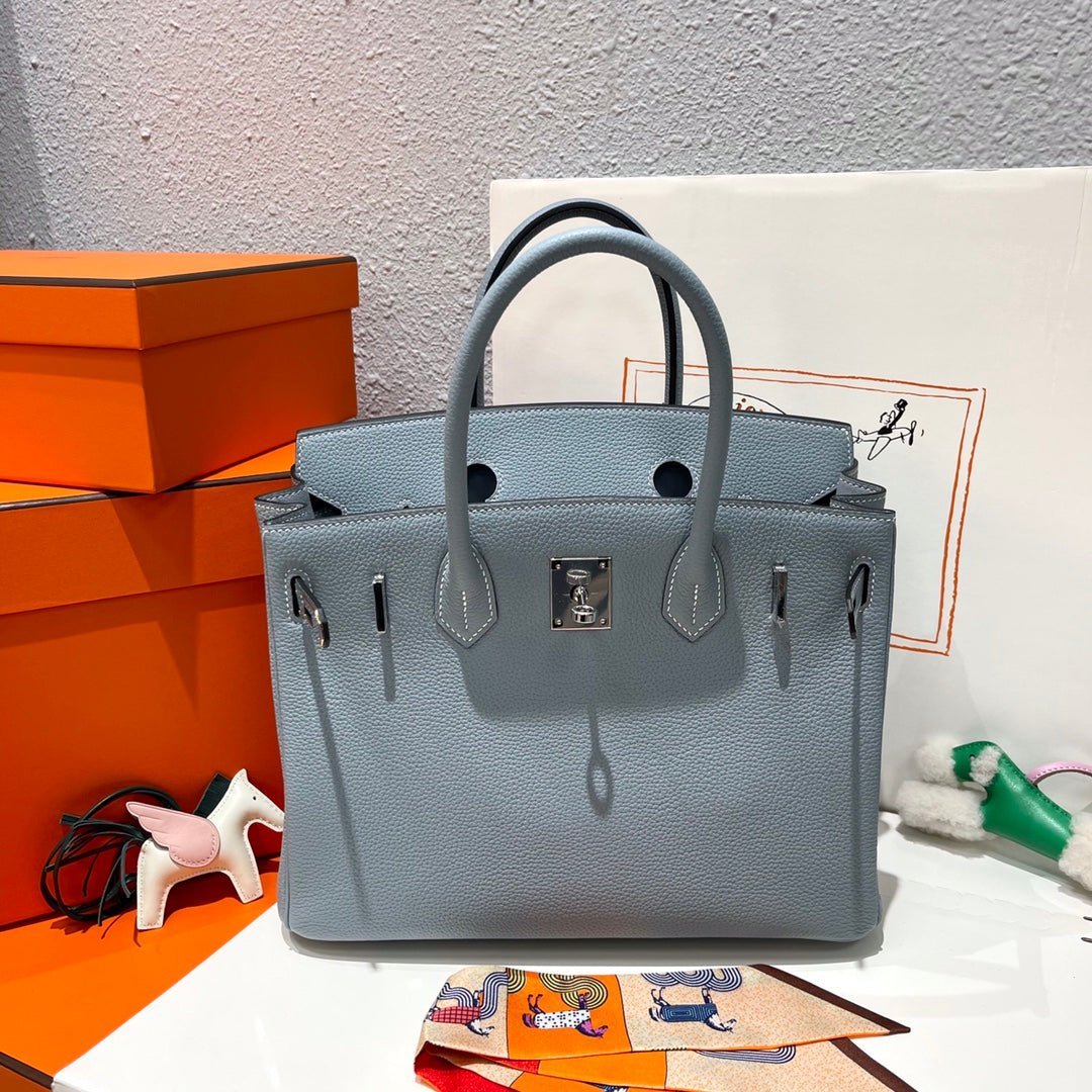 HM BIRKIN 30CM CLOUD BLUE TOGO LEATHER SILVER HARDWARE - Image 12