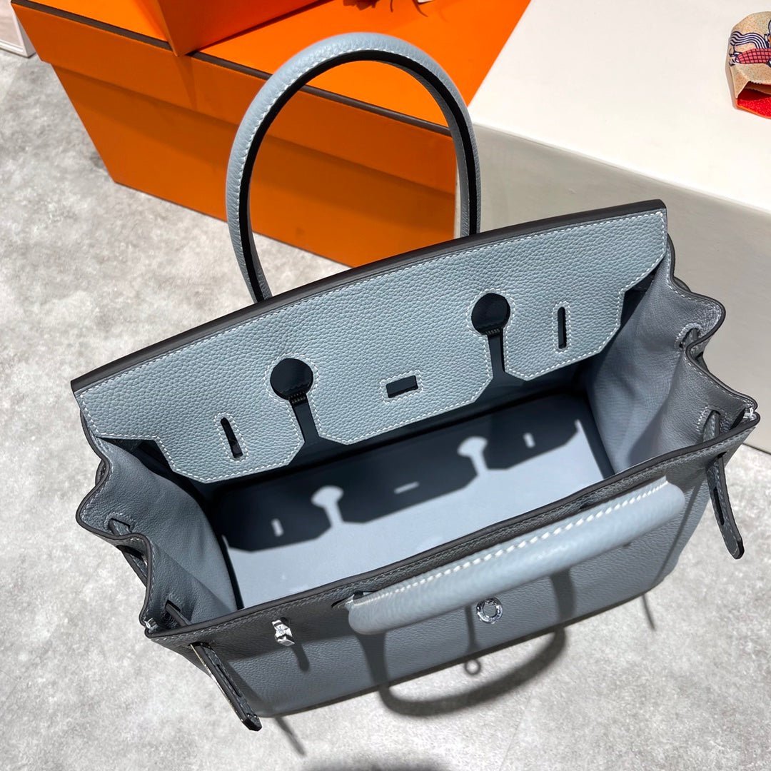 HM BIRKIN 30CM CLOUD BLUE TOGO LEATHER SILVER HARDWARE - Image 9