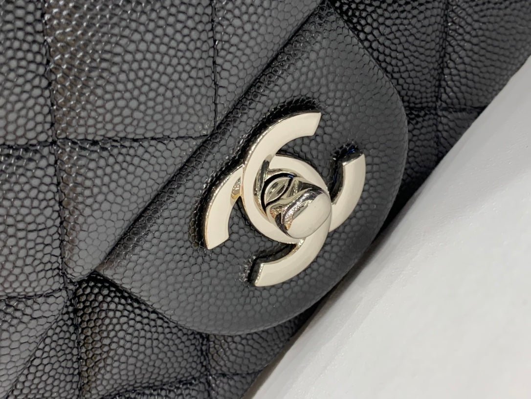 MINI SQUARE FLAP BAG 17CM BLACK CAVIAR SILVER HARDWARE - Image 3