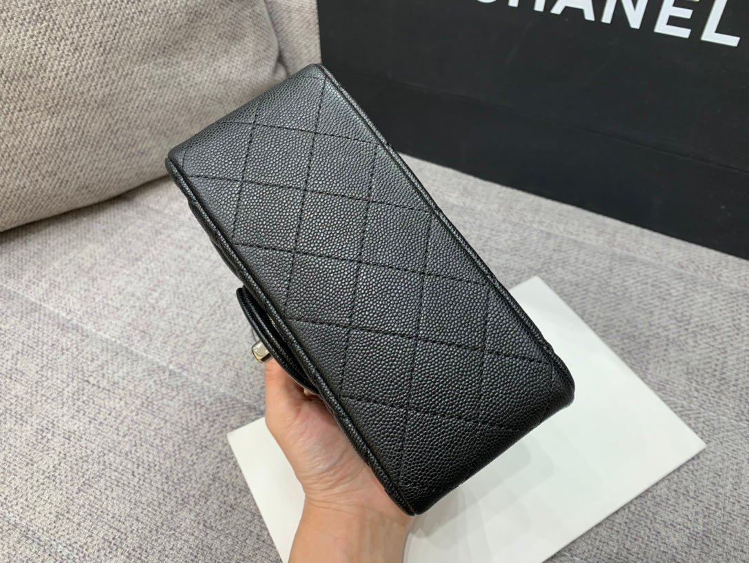 MINI SQUARE FLAP BAG 17CM BLACK CAVIAR SILVER HARDWARE - Image 14