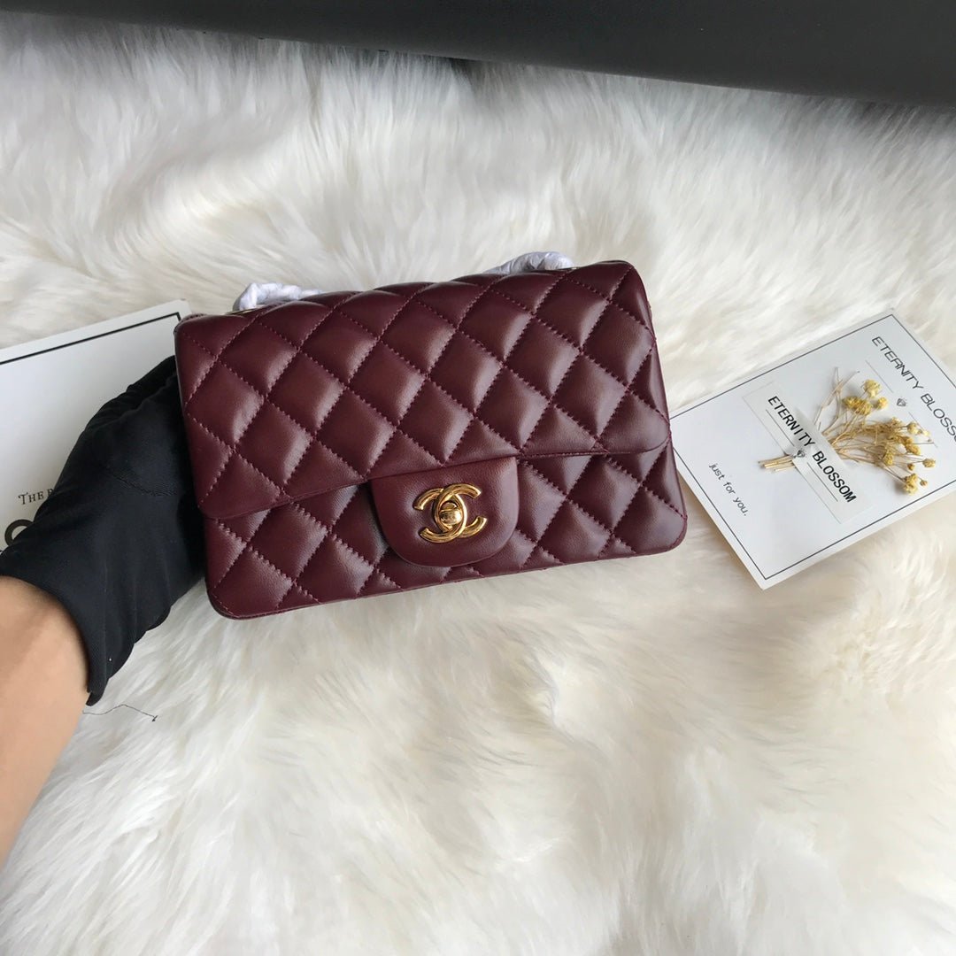 CC MINI 20 BAG IN RED BROWN CALFSKIN GOLD HARDWARE - Image 7