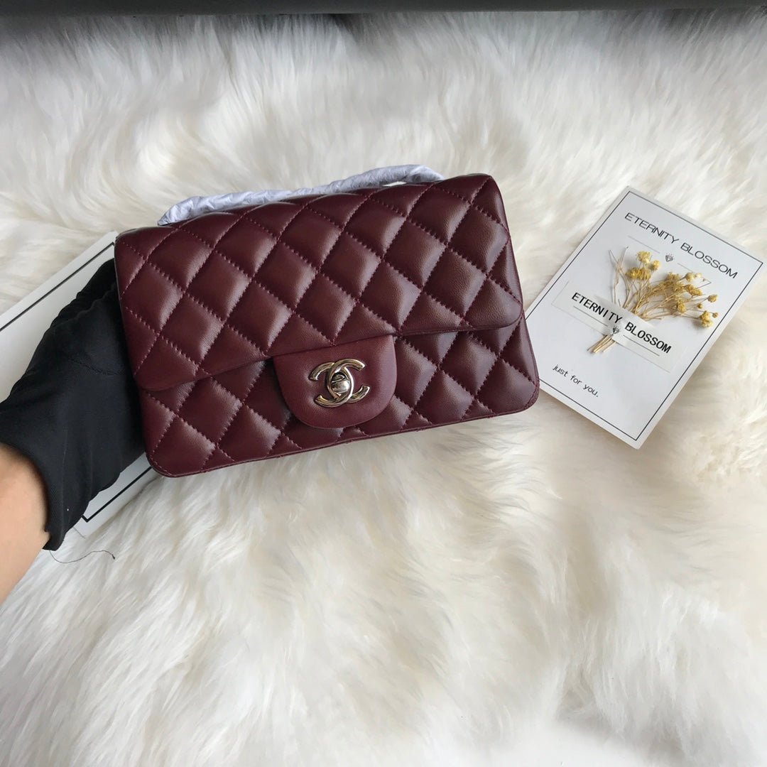 CC MINI 20 BAG IN RED BROWN CALFSKIN GOLD HARDWARE - Image 8