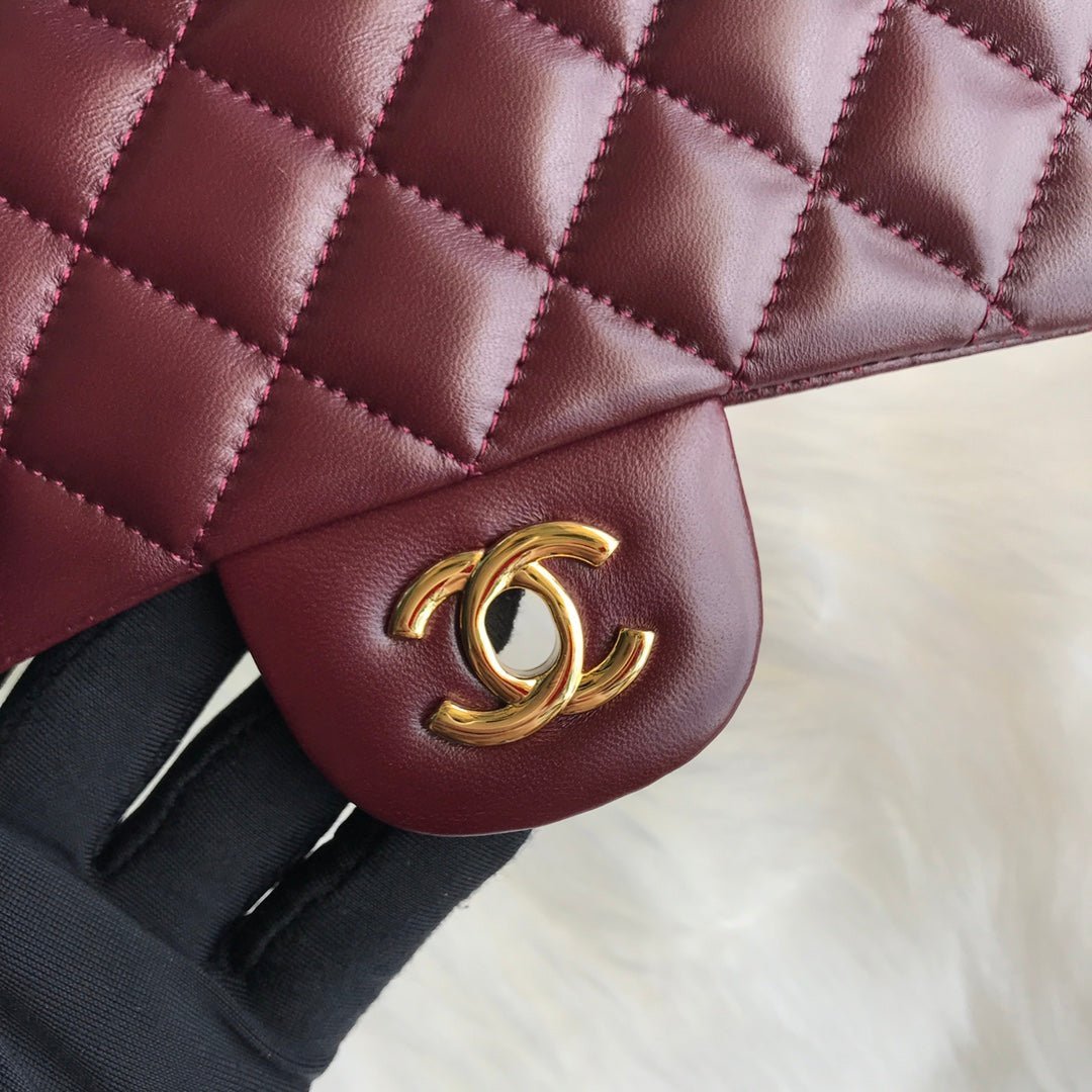 CC MINI 20 BAG IN RED BROWN CALFSKIN GOLD HARDWARE - Image 9