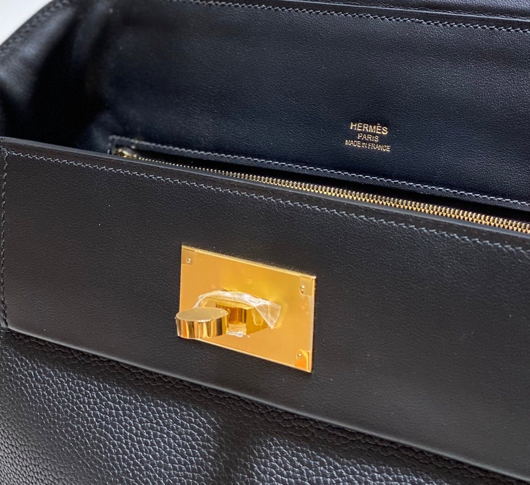 HM 26S 24/24 29MM IN BLACK EVERCOLOR CALFSKIN GOLD KELLY BUCKLE - Image 15