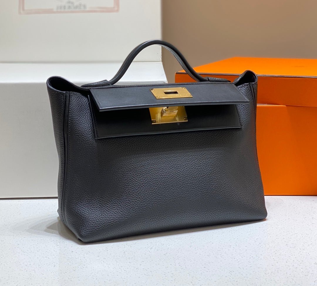 HM 26S 24/24 29MM IN BLACK EVERCOLOR CALFSKIN GOLD KELLY BUCKLE - Image 13