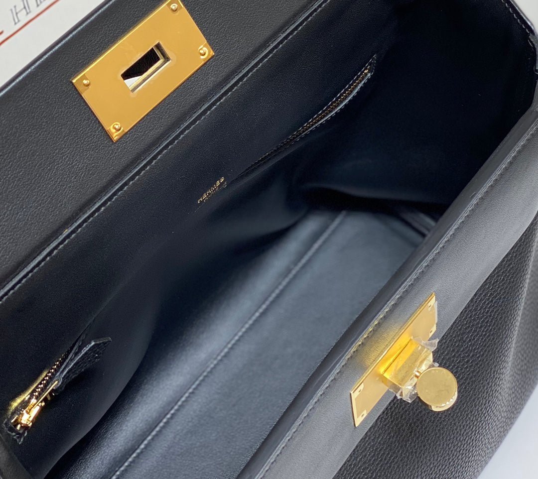 HM 26S 24/24 29MM IN BLACK EVERCOLOR CALFSKIN GOLD KELLY BUCKLE - Image 14