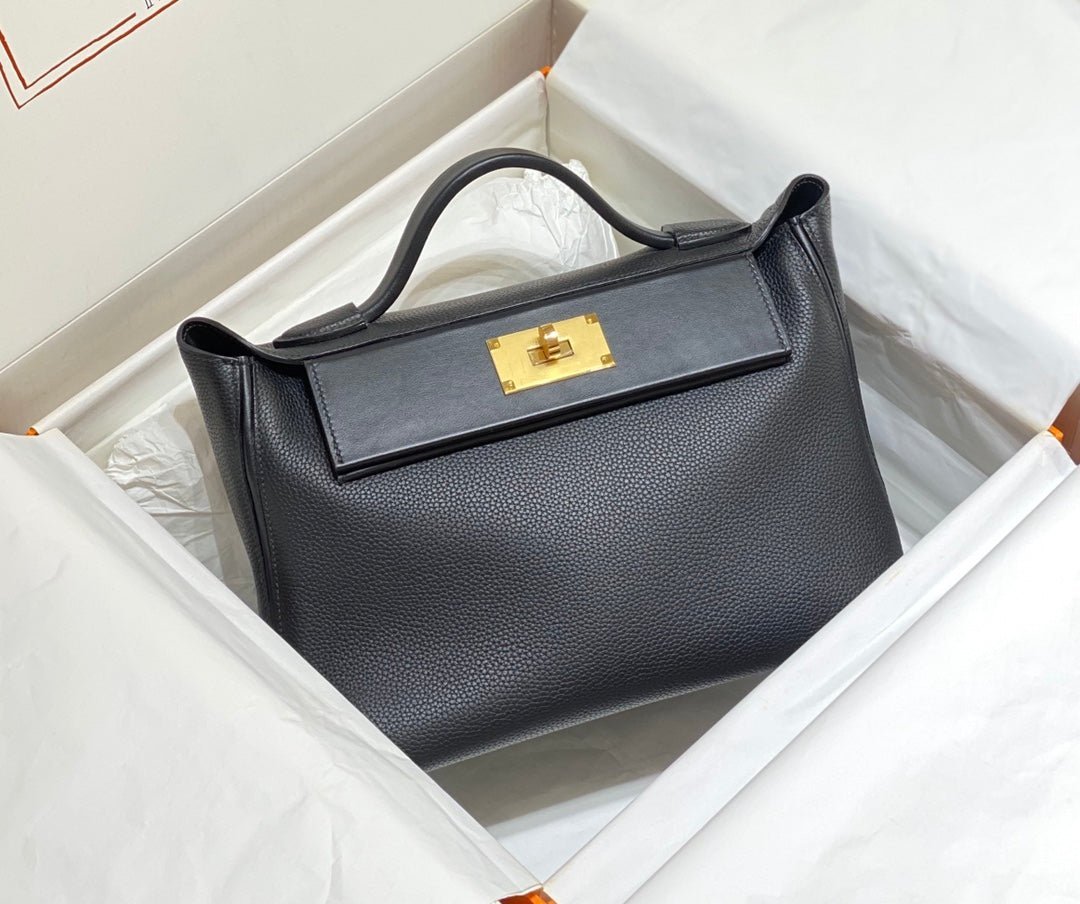 HM 26S 24/24 29MM IN BLACK EVERCOLOR CALFSKIN GOLD KELLY BUCKLE - Image 11