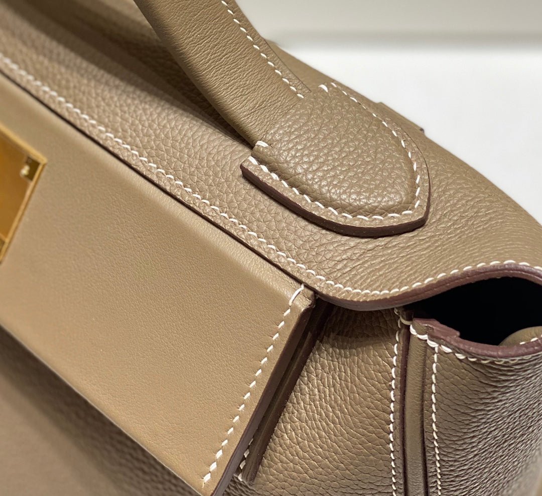 HM 26S 24/24 29MM IN BROWN EVERCOLOR CALFSKIN GOLD KELLY BUCKLE - Image 8
