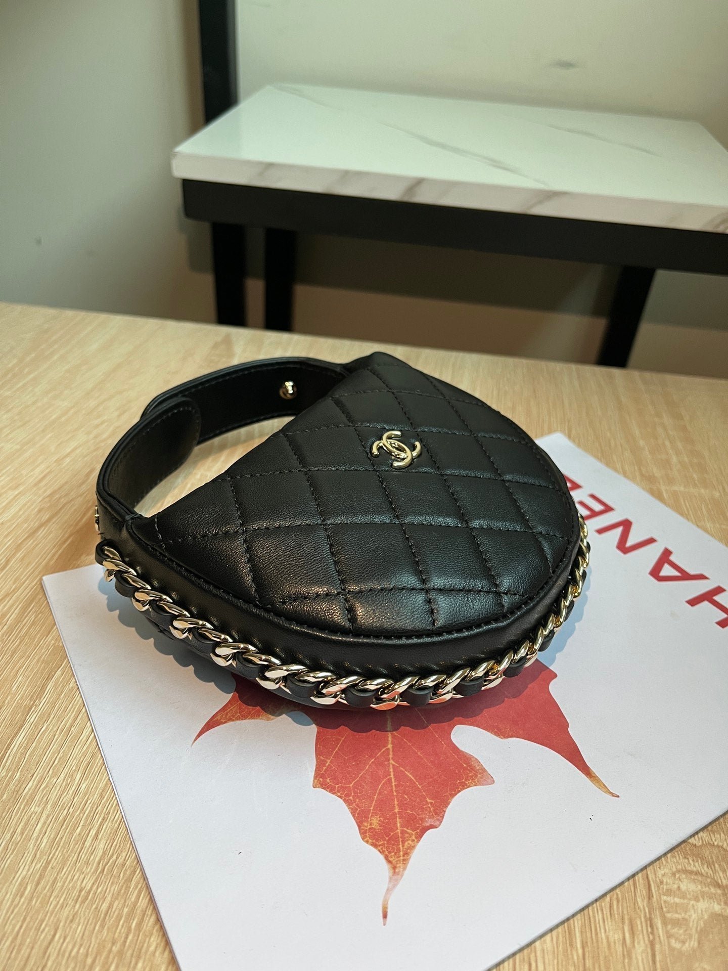 MINI HOBO BAG 16 IN BLACK LAMBSKIN - Image 14