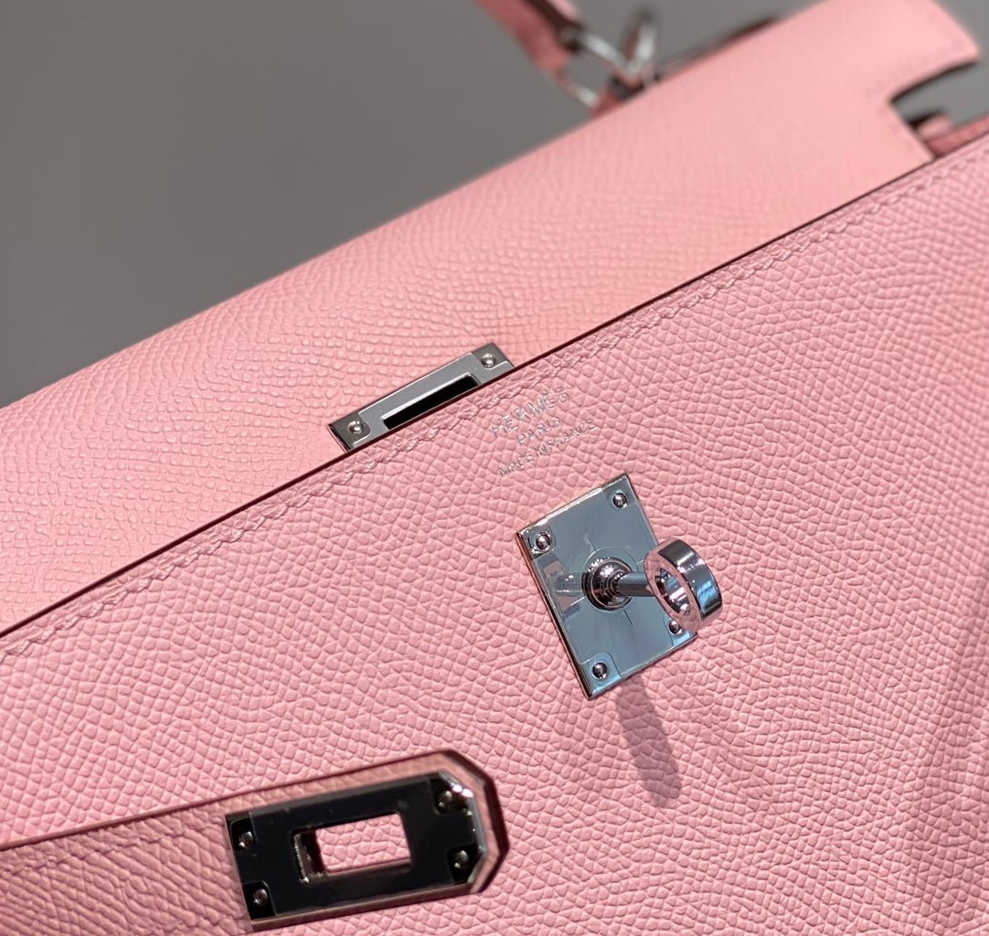 KELLY 25CM IN ROSE SAKURA SWIFT CALFSKIN SILVER HARDWARE - Image 15