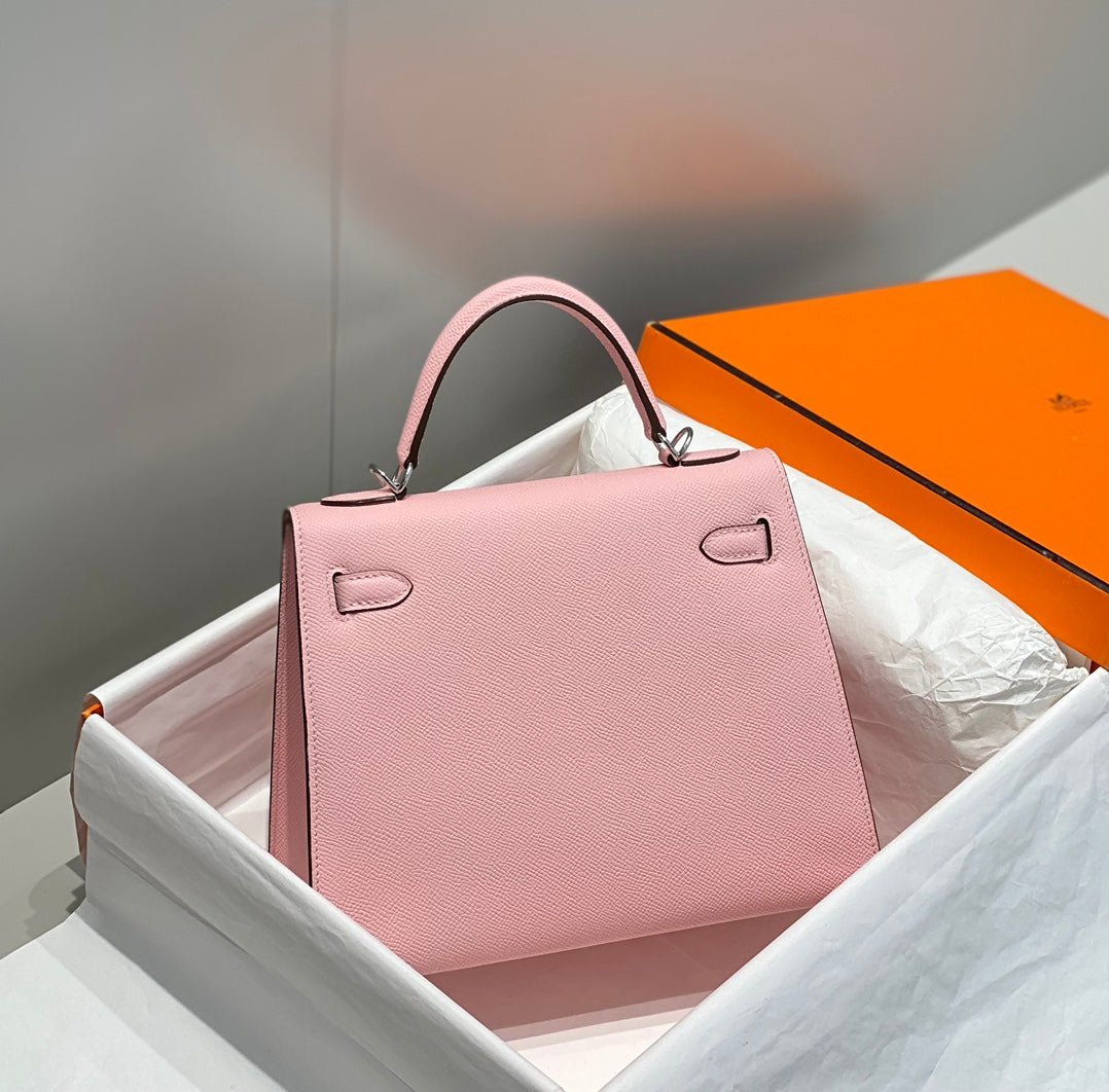 KELLY 25CM IN ROSE SAKURA SWIFT CALFSKIN SILVER HARDWARE - Image 4
