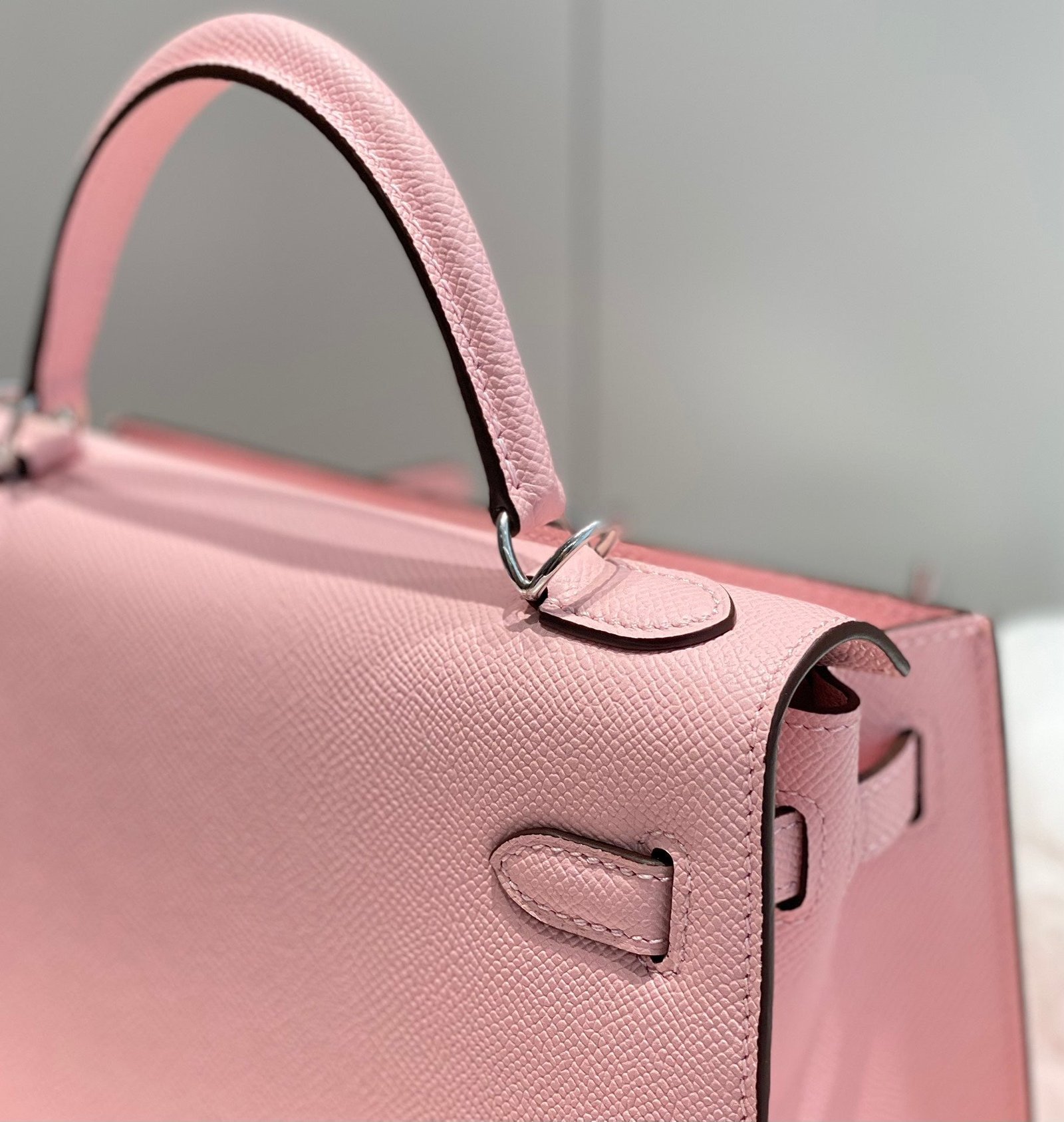 KELLY 25CM IN ROSE SAKURA SWIFT CALFSKIN SILVER HARDWARE - Image 18