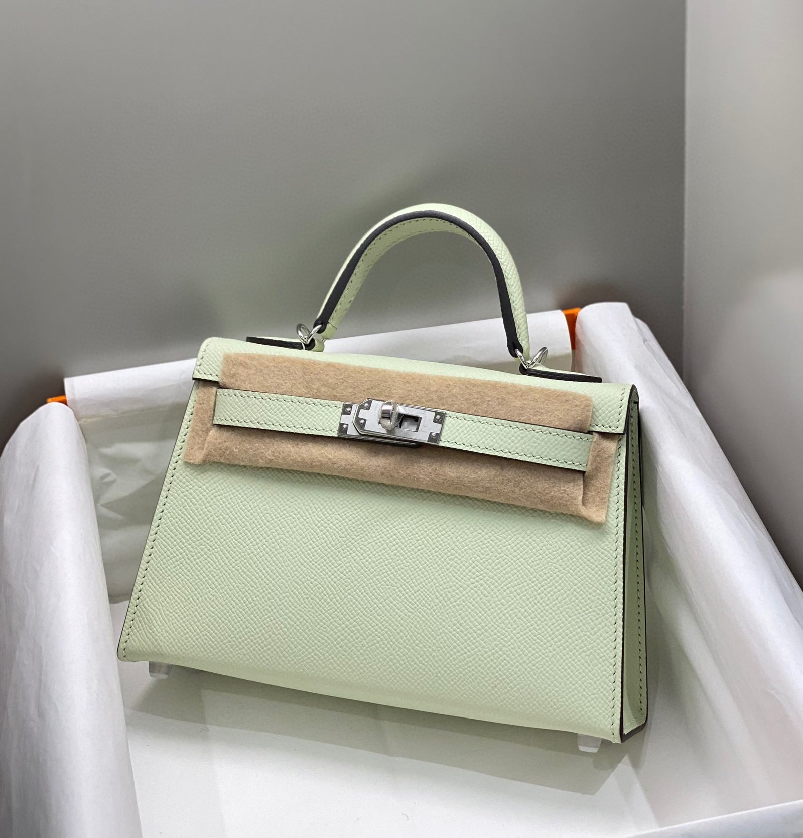 HM KELLY MINI 20 SEAFOAM EPSOM SILVER HARDWARE - Image 12