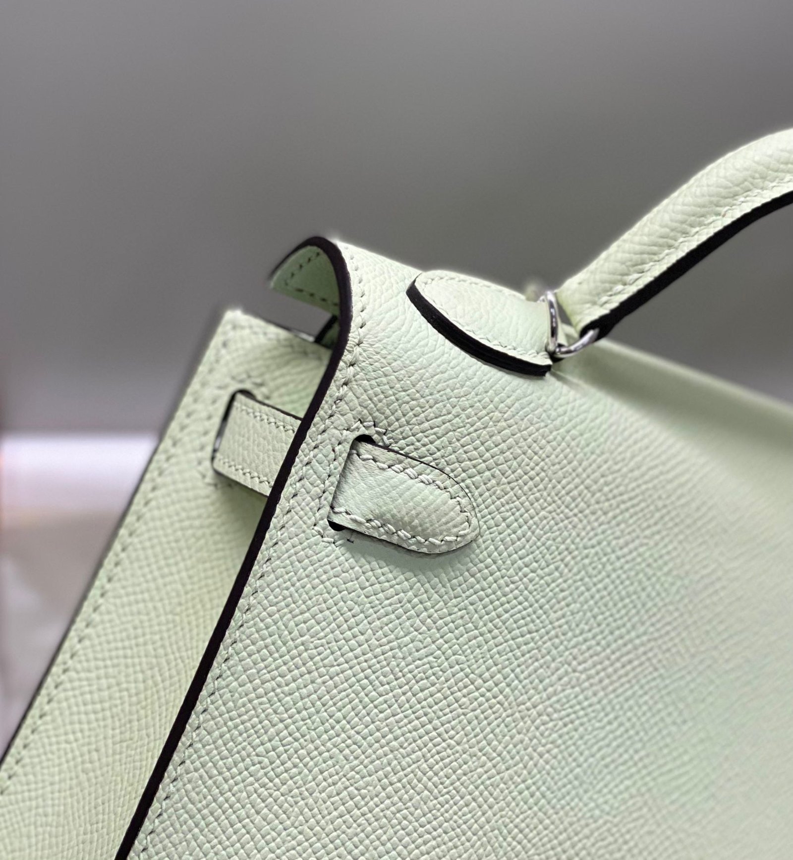 HM KELLY MINI 20 SEAFOAM EPSOM SILVER HARDWARE - Image 7