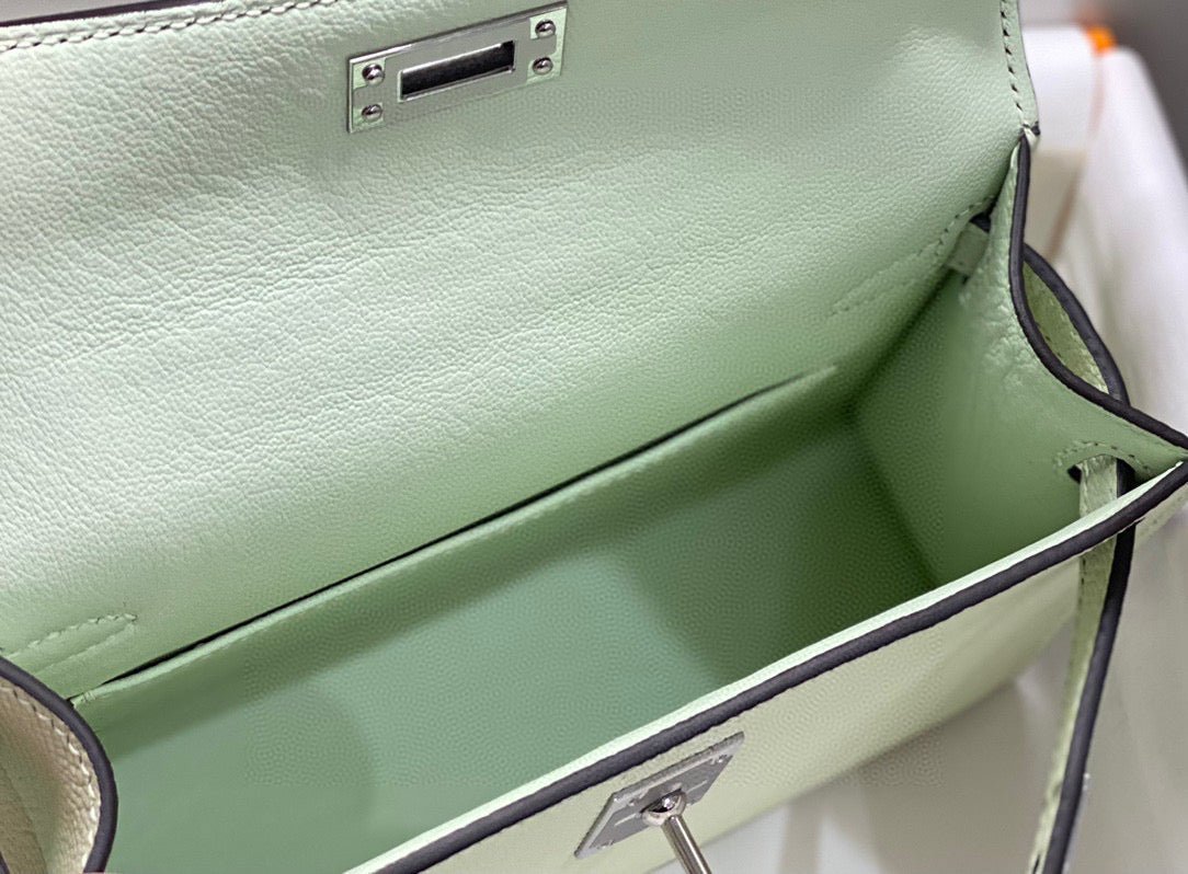 HM KELLY MINI 20 SEAFOAM EPSOM SILVER HARDWARE - Image 9