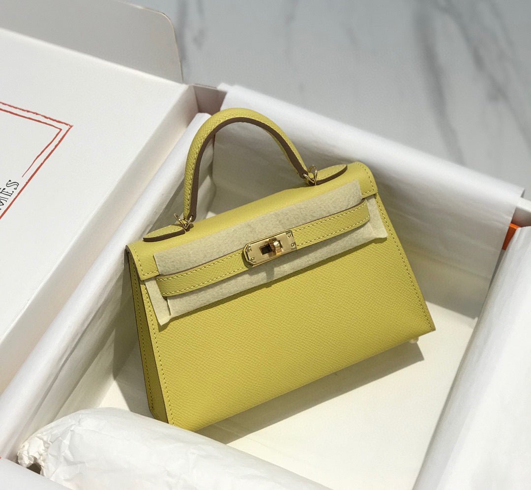 HM KELLY MINI 20 YELLOW EPSOM GOLD HARDWARE - Image 7