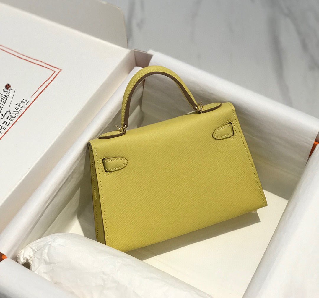 HM KELLY MINI 20 YELLOW EPSOM GOLD HARDWARE - Image 8