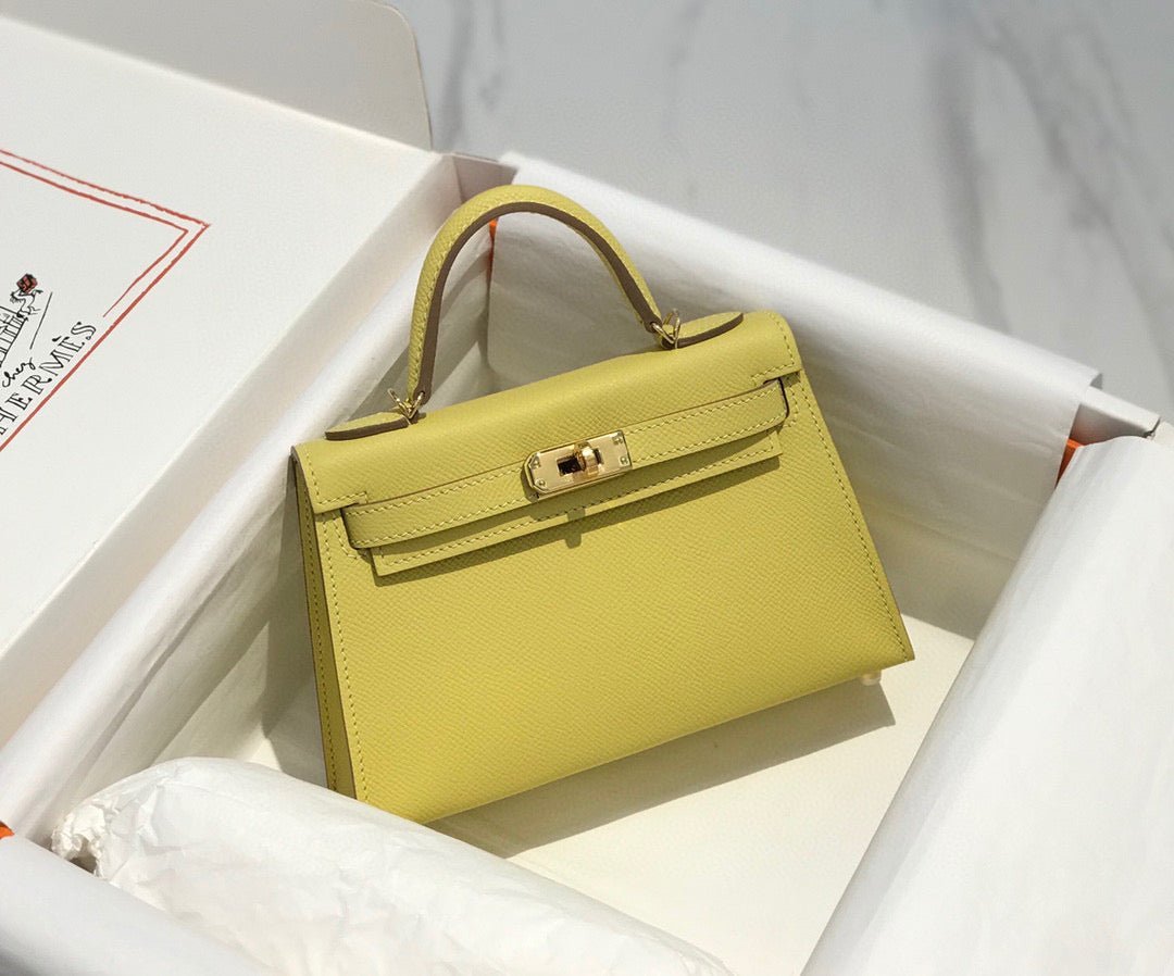HM KELLY MINI 20 YELLOW EPSOM GOLD HARDWARE - Image 3