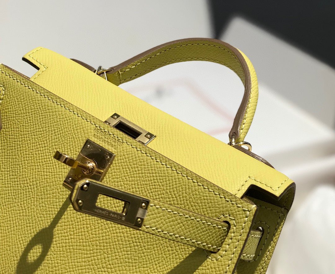 HM KELLY MINI 20 YELLOW EPSOM GOLD HARDWARE - Image 4
