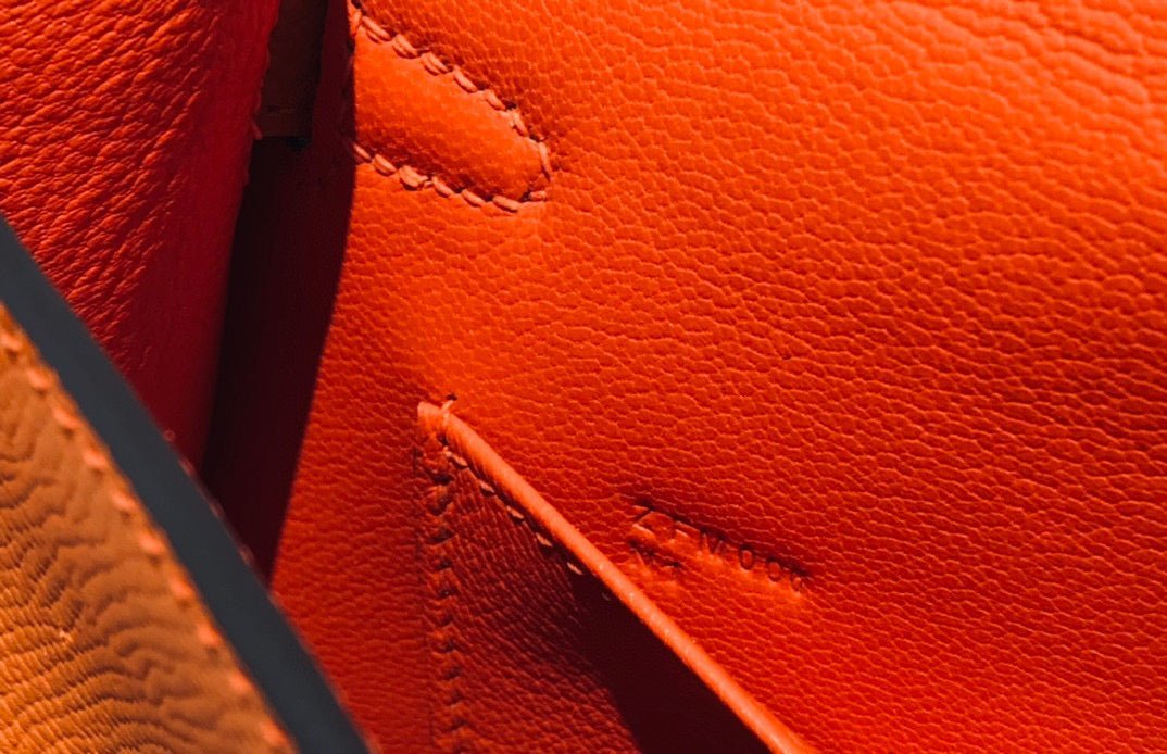 HM KELLY MINI 20 ORANGE EPSOM GOLD HARDWARE - Image 9