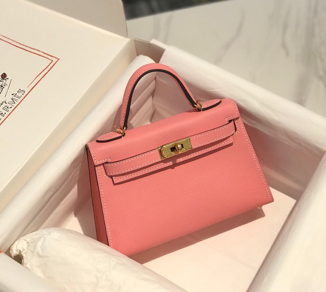 HM KELLY MINI 20 PINK EPSOM GOLD HARDWARE - Image 12