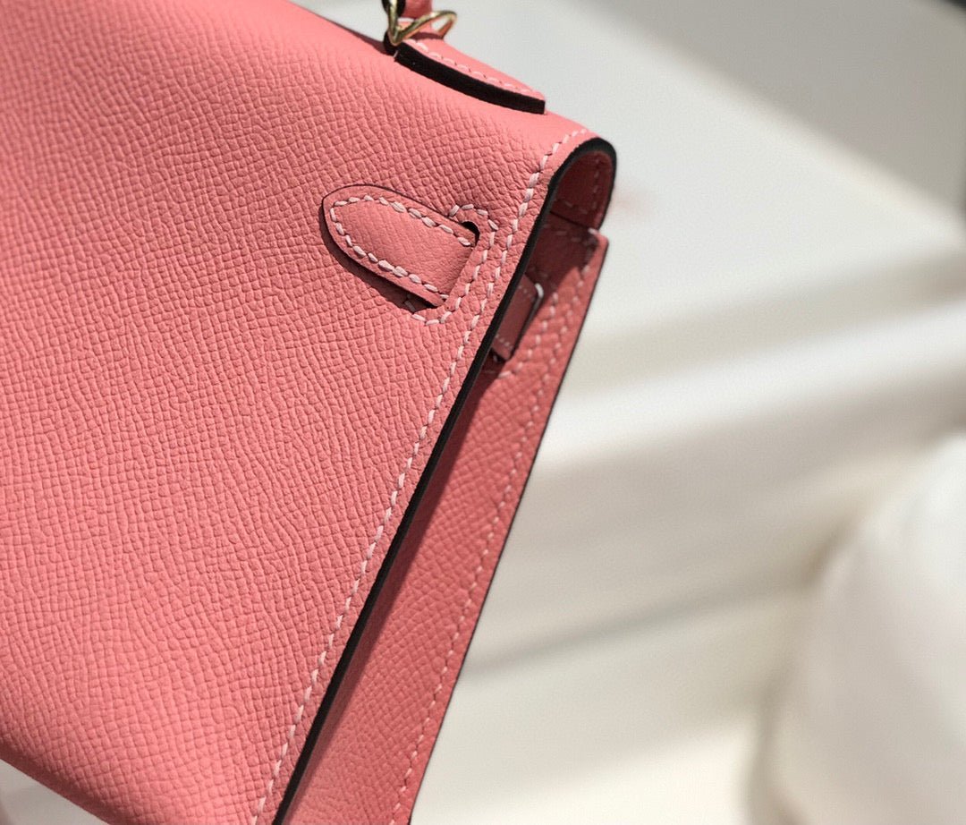 HM KELLY MINI 20 PINK EPSOM GOLD HARDWARE - Image 6