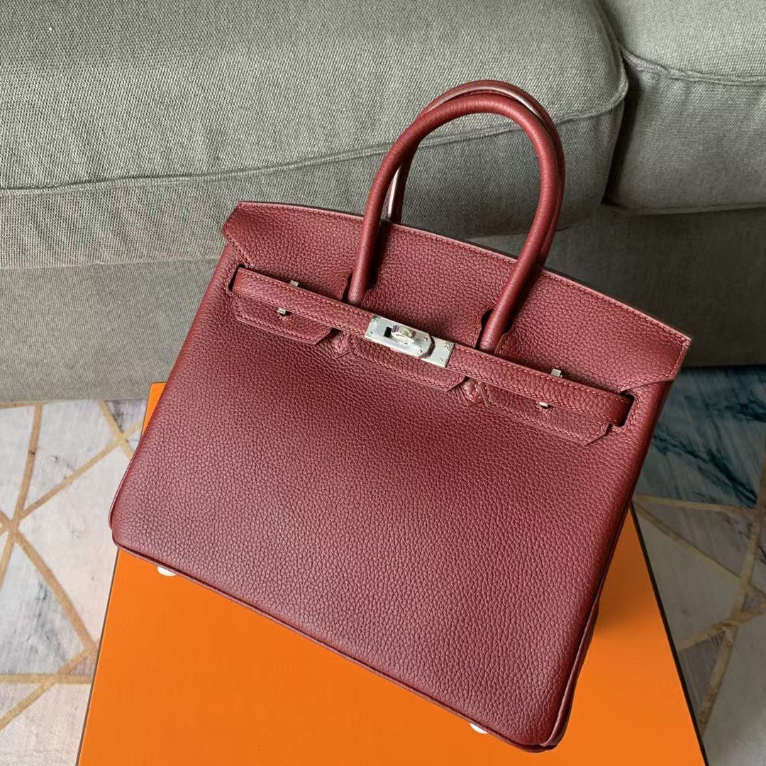 HM BIRKIN 30CM JAM CALFSKIN SILVER HARDWARE - Image 6