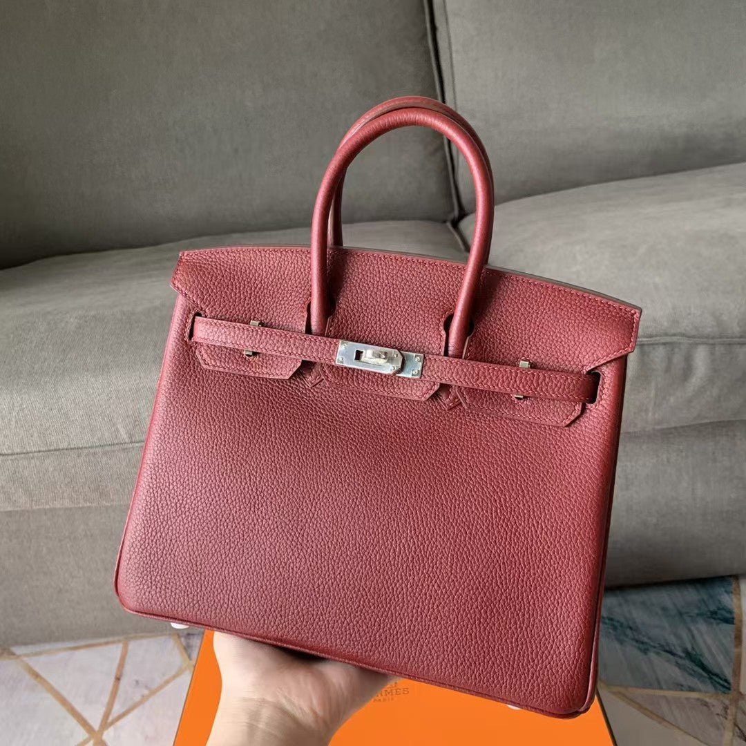 HM BIRKIN 30CM JAM CALFSKIN SILVER HARDWARE - Image 4