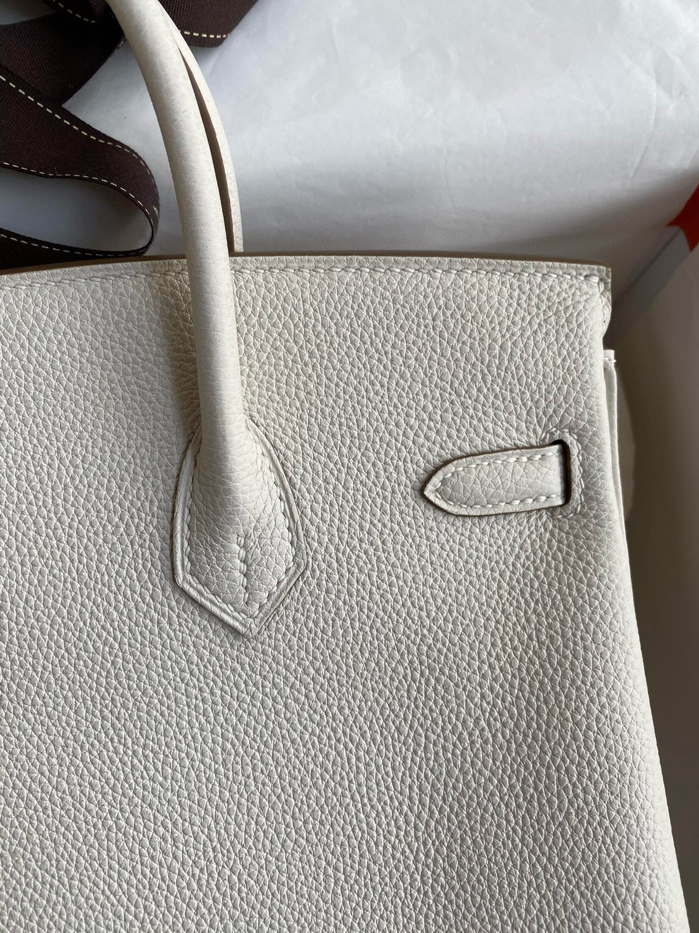 HM BIRKIN 25CM CREAM TOGO LEATHER GOLD HARDWARE - Image 13
