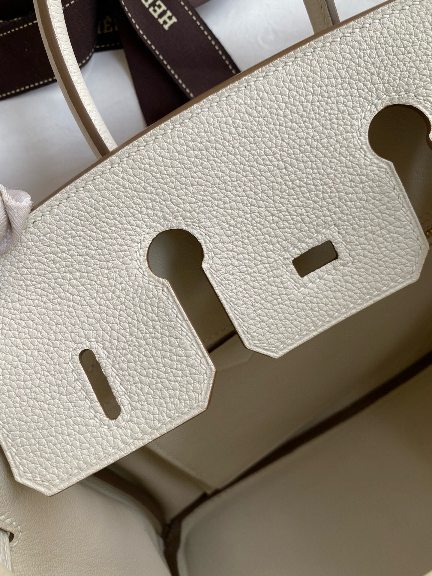HM BIRKIN 25CM CREAM TOGO LEATHER GOLD HARDWARE - Image 9