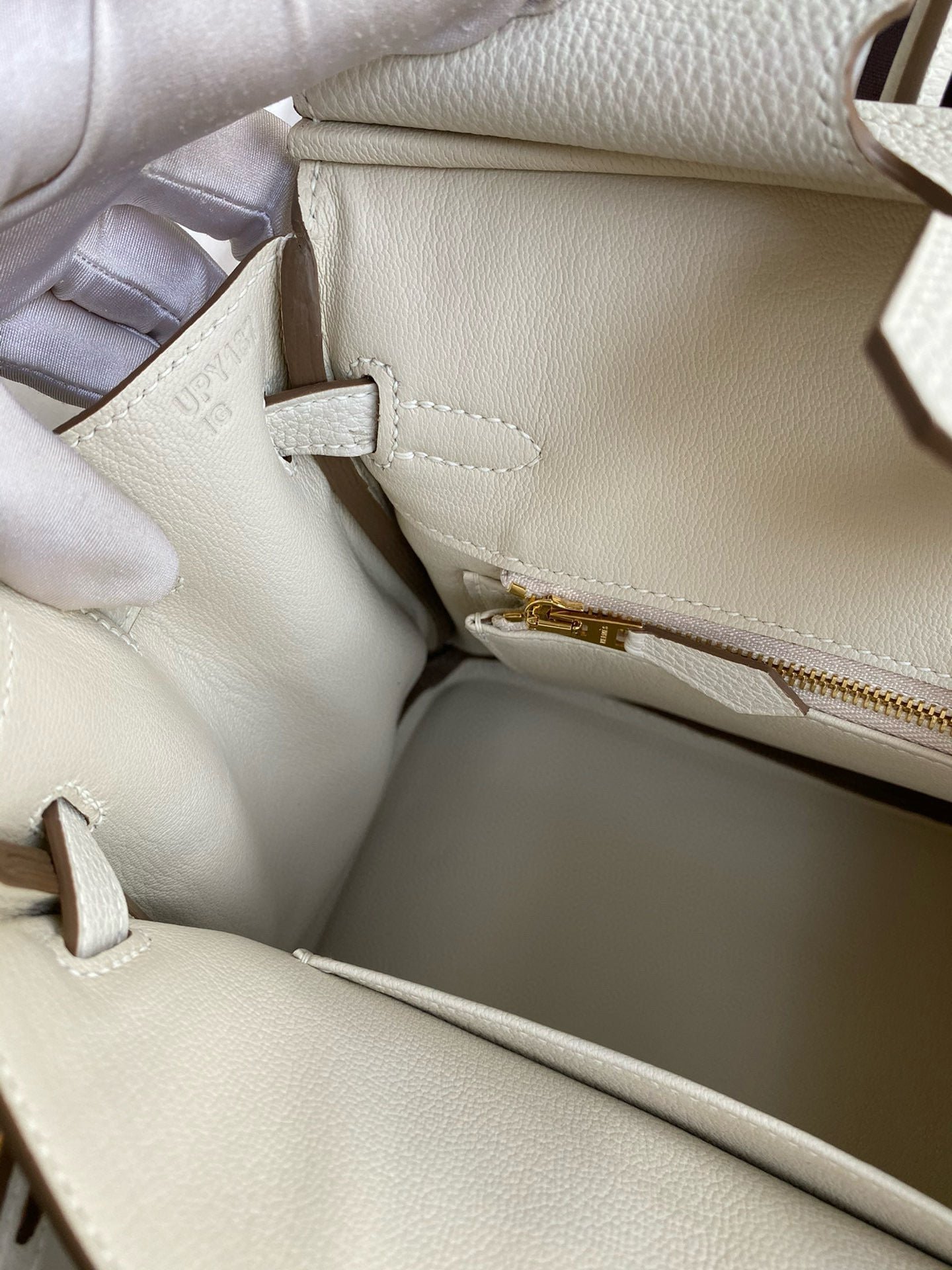HM BIRKIN 25CM CREAM TOGO LEATHER GOLD HARDWARE - Image 8
