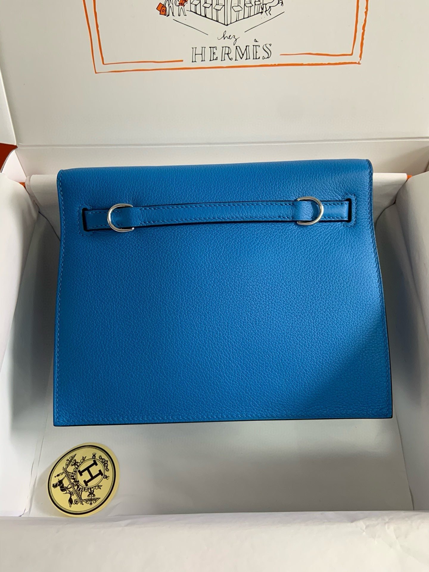 KELLY DANSE 22 EVERCOLOR BLUE IN CALFSKIN SLIVER HARDWARE - Image 2