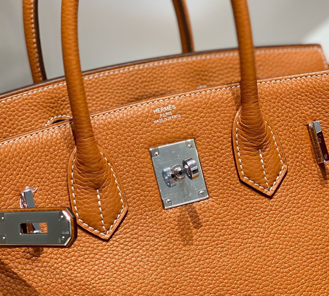 HM BIRKIN 30CM BROWN TOGO LEATHER SILVER HARDWARE - Image 14