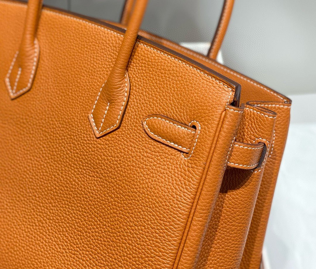 HM BIRKIN 30CM BROWN TOGO LEATHER SILVER HARDWARE - Image 17