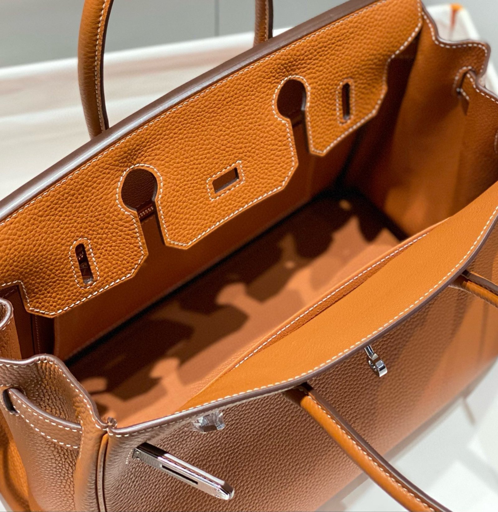 HM BIRKIN 30CM BROWN TOGO LEATHER SILVER HARDWARE - Image 18