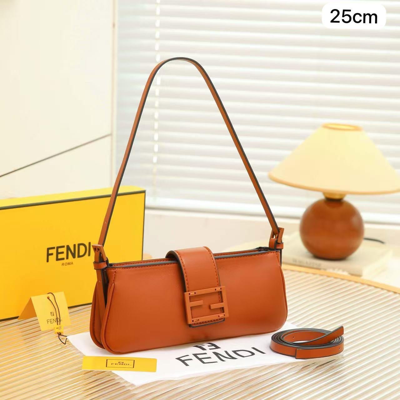 Deep Orange 25cm Luxury Iconic Designer Bag