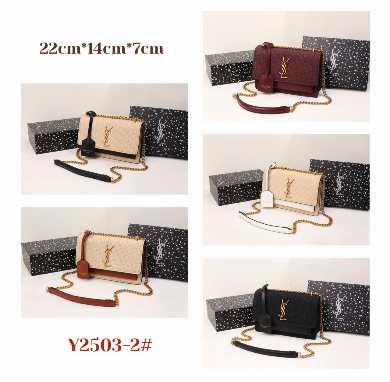 Midnight Gold 22cm Luxury Iconic Designer Bag - Image 4