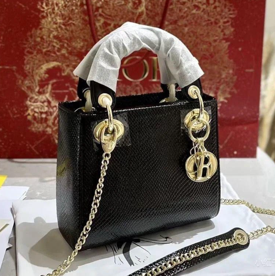 Black&Gold 14x18cm Luxury Iconic Designer Bag