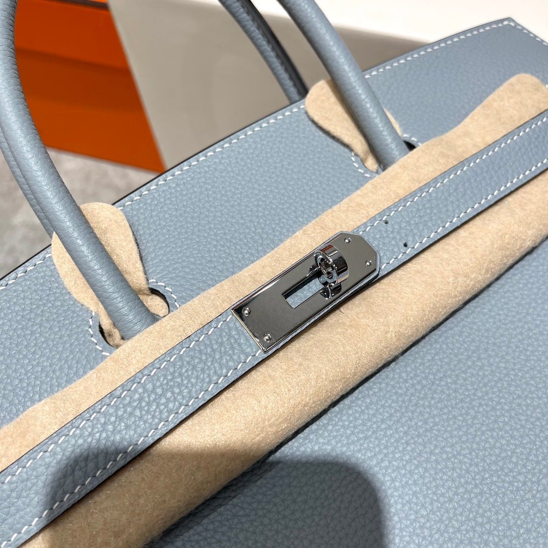 HM BIRKIN 30CM CLOUD BLUE TOGO LEATHER SILVER HARDWARE - Image 10