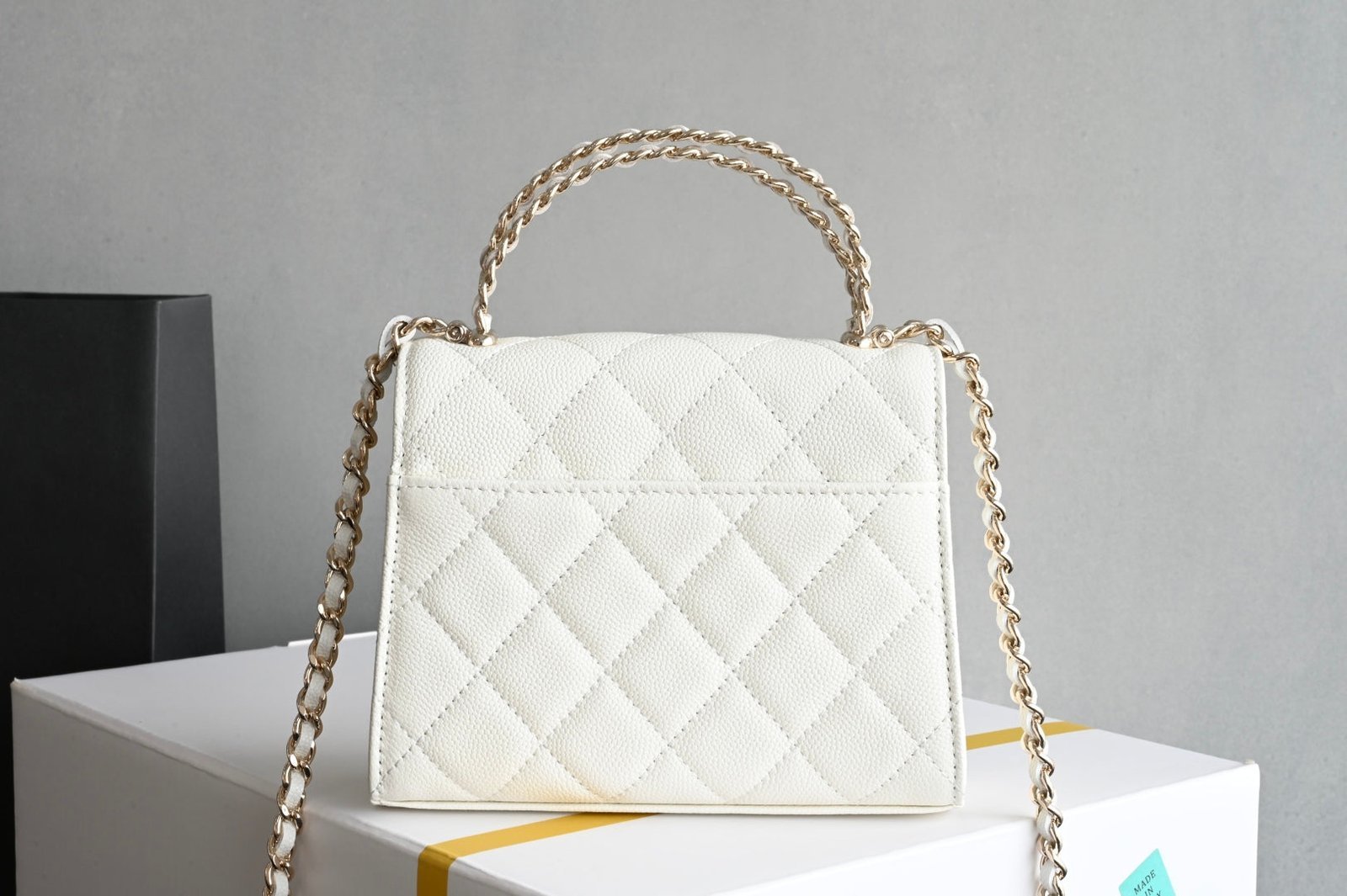 CHANEL 25S KELLY 14.5 CM IN WHITE LAMBSKIN - Image 3