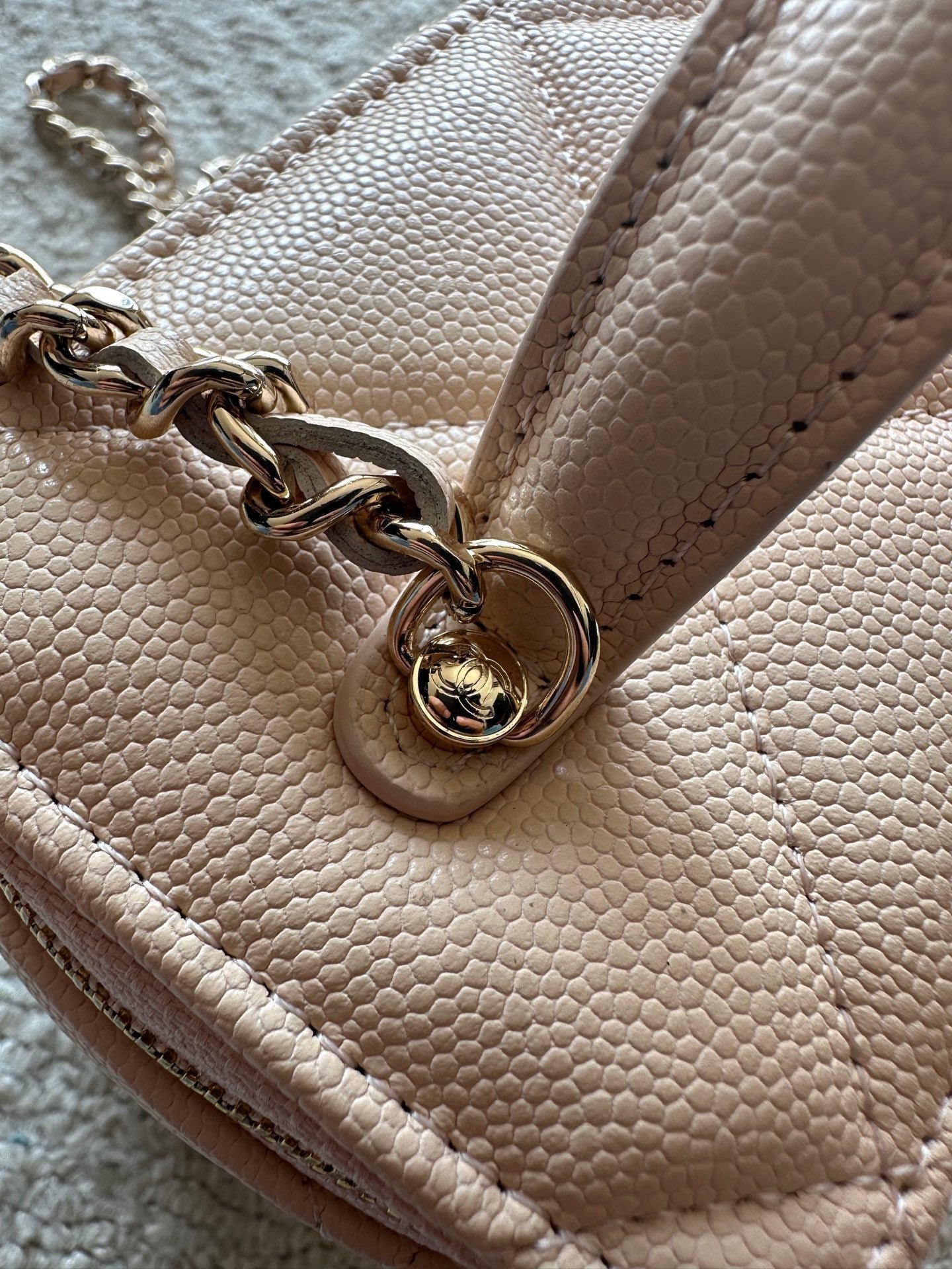 CHANEL 25S VANITY BAG 17 IN LIGHT PINK CAVIAR LEATHER - Image 7
