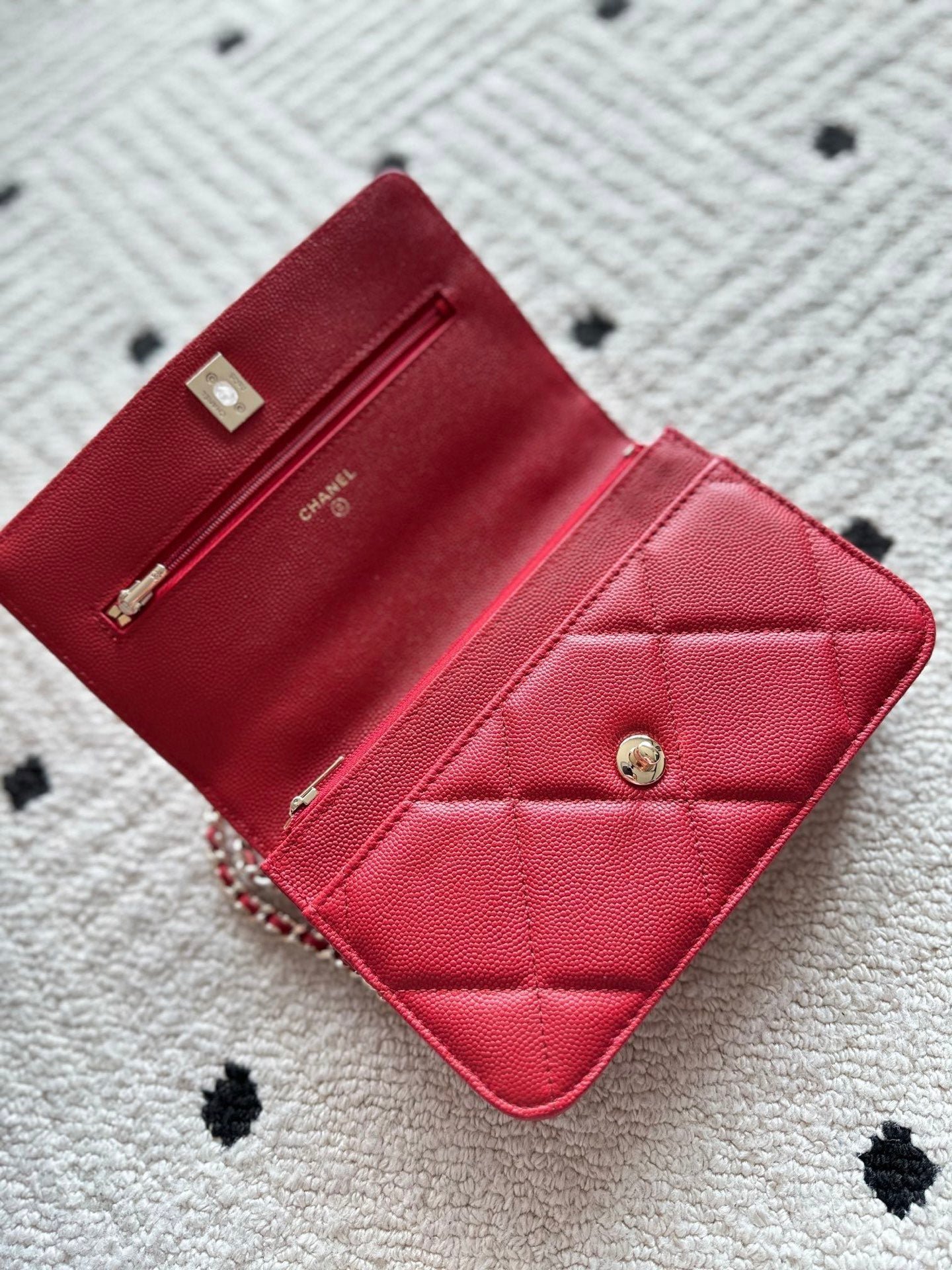 CHANEL 25S MINI FLAP BAG 19 IN RED CAVIAR LEATHER - Image 3