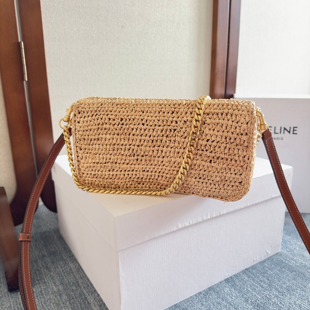 MULTIPOCHETTE BAG 23 IN BROWN RAFFIA - Image 2