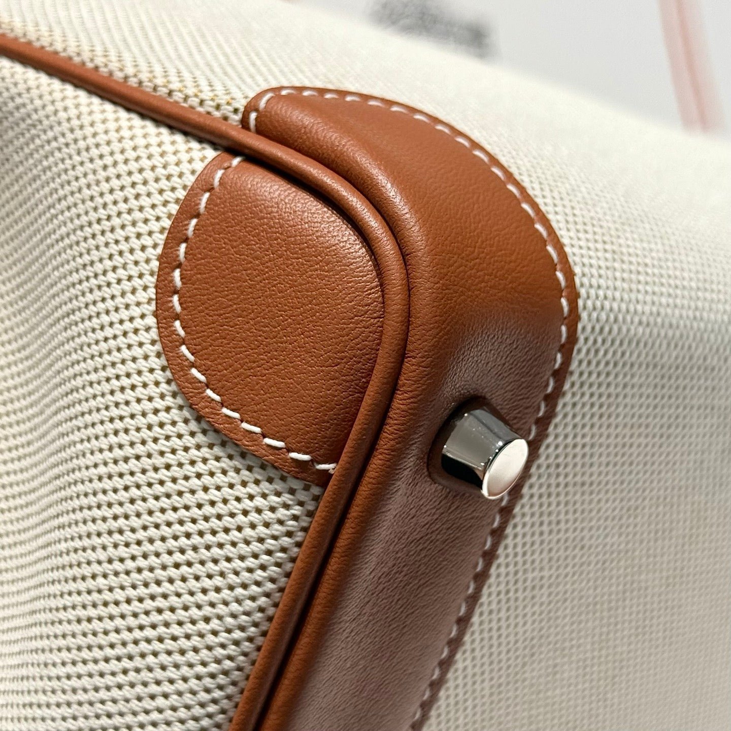 HM BIRKIN 25CM IN VEAU BARENIA SWIFT CALFSKIN ERCU TOILE CANVAS - Image 13