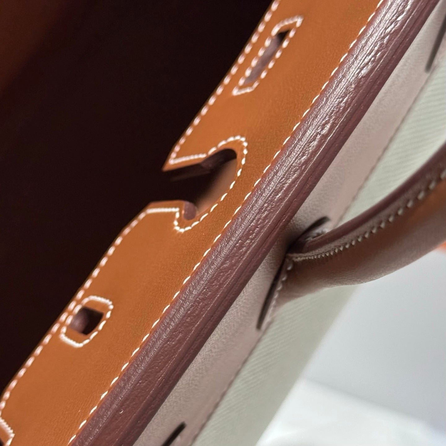 HM BIRKIN 25CM IN VEAU BARENIA SWIFT CALFSKIN ERCU TOILE CANVAS - Image 16