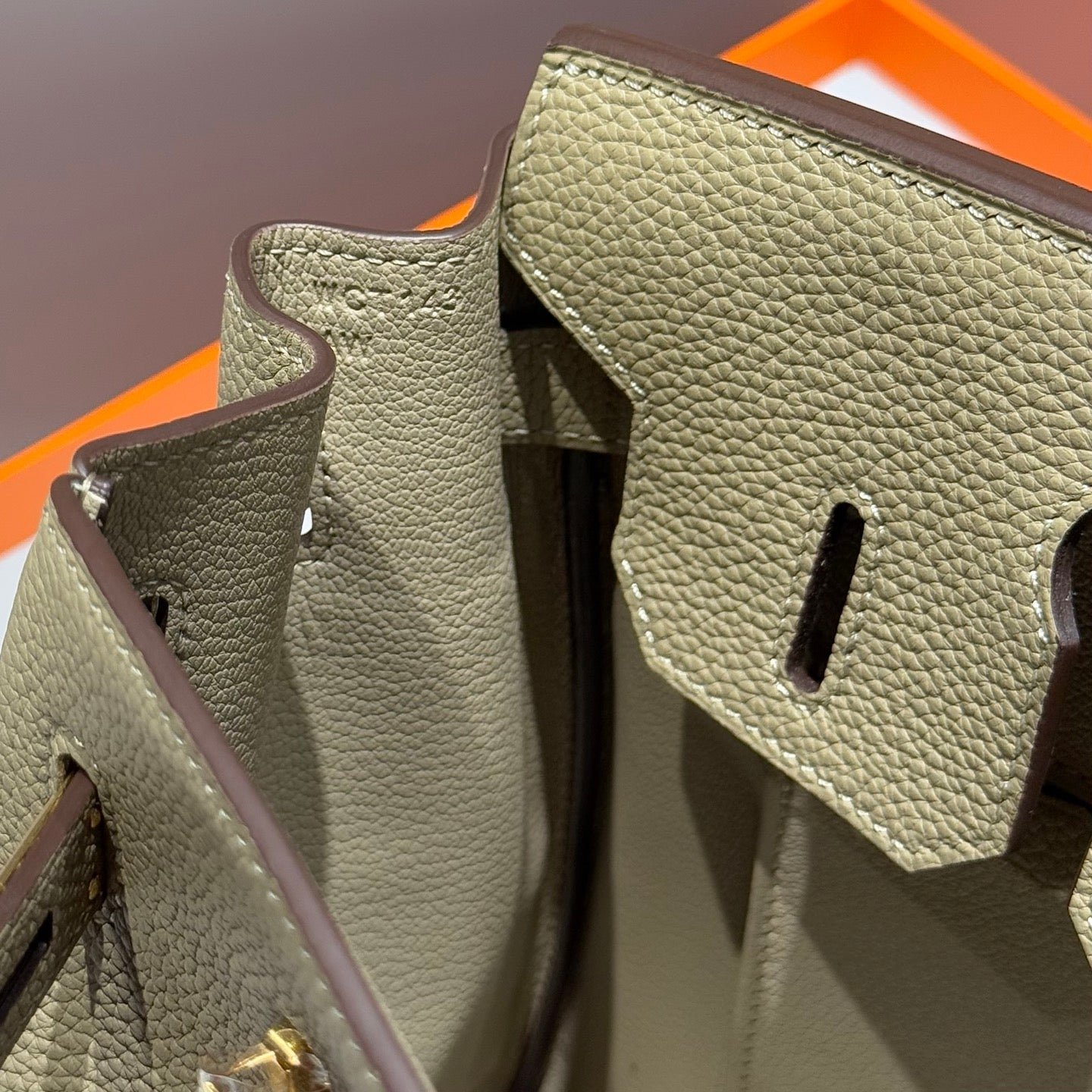 25S HERMES BIRKIN 30 IN CROMWELL GRAY CALFSKIN GOLD HARDWARE - Image 8