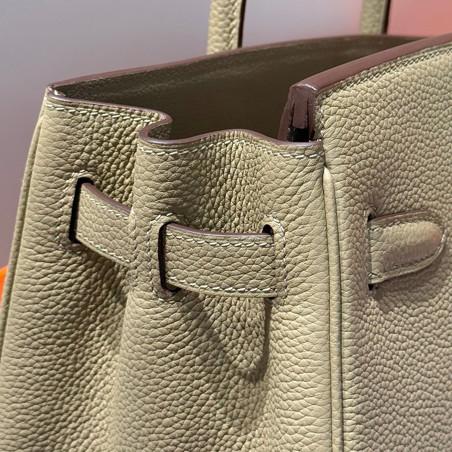 25S HERMES BIRKIN 30 IN CROMWELL GRAY CALFSKIN GOLD HARDWARE - Image 4