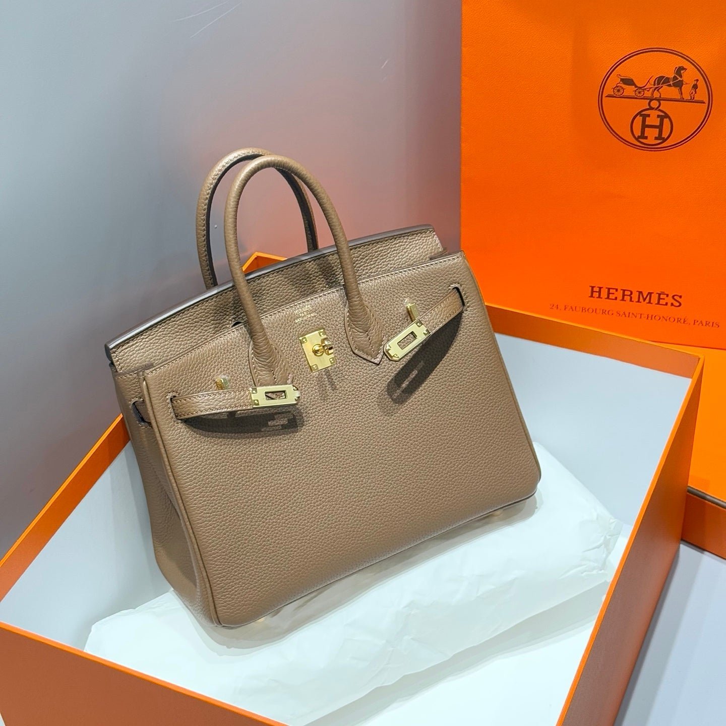 25S HERMES BIRKIN 25 IN DARK BROWN CALFSKIN GOLD HARDWARE - Image 11